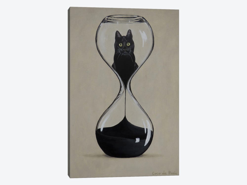 Hourglass Cat by Coco de Paris 1-piece Canvas Artwork