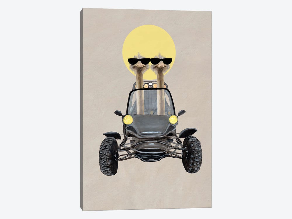 Osteriches In Dunebuggy by Coco de Paris 1-piece Canvas Print