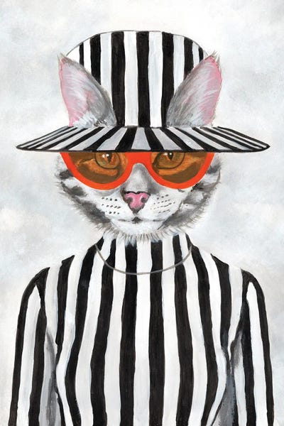 Cat In Stripy Mood