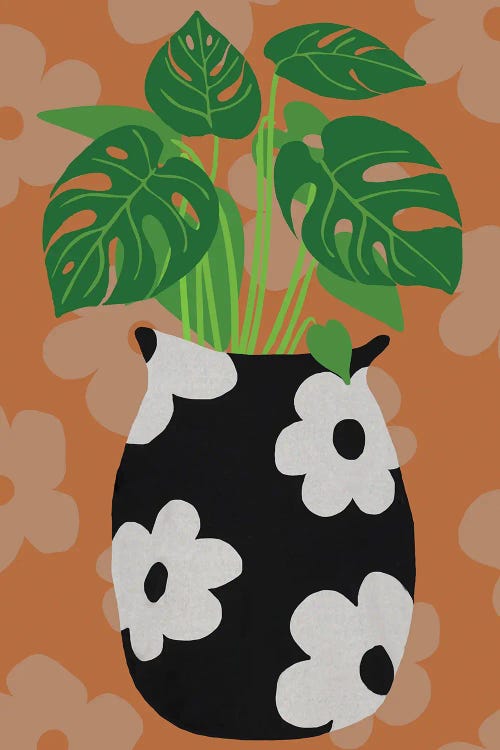 Green Plant Retro Style I