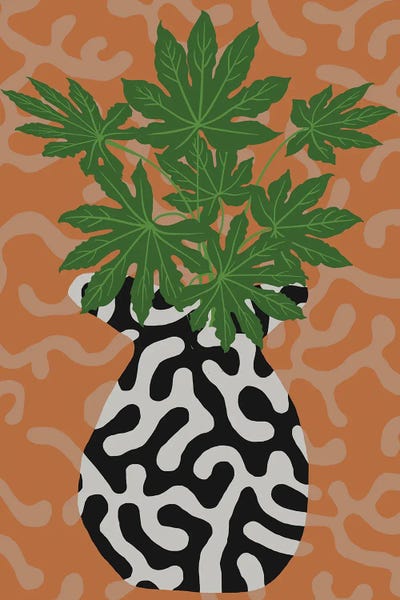 Minimalist Décor: Green Plant Retro Style II by Coco de Paris