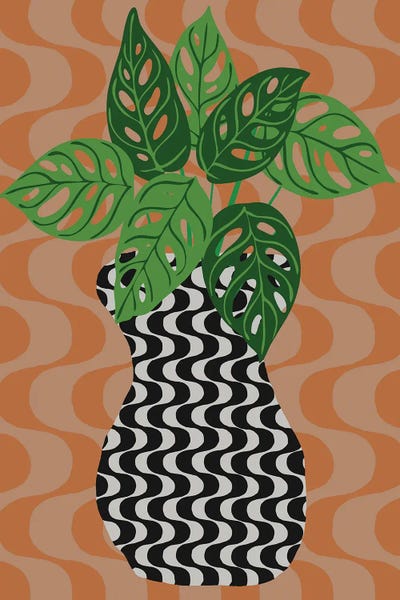 Minimalist Décor: Green Plant Retro Style IV by Coco de Paris