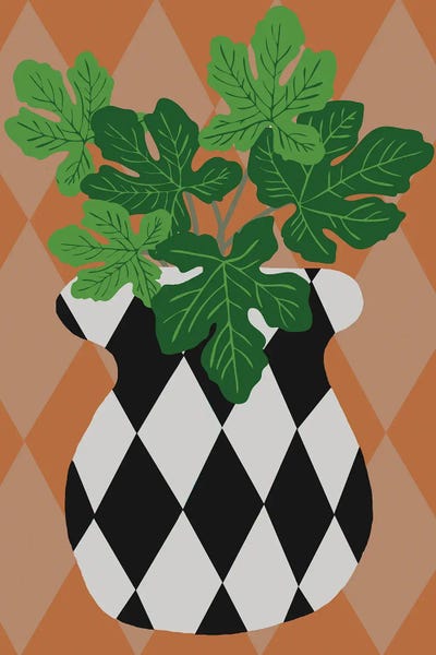 Fine Art Print: Green Plant Retro Style VI by Coco de Paris