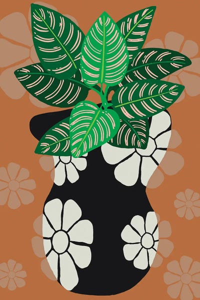 Green Plant Retro Style VIII