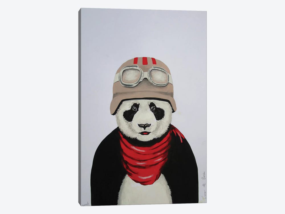 Panda With Helmet by Coco de Paris 1-piece Canvas Wall Art