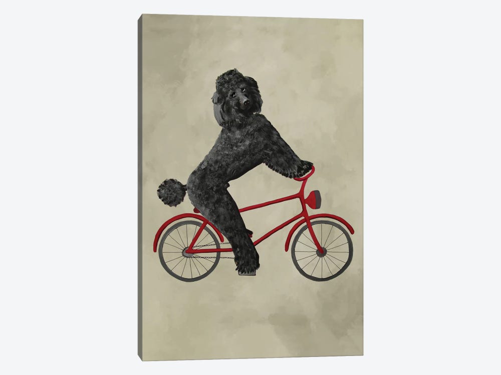 Poodle On Bicycle by Coco de Paris 1-piece Canvas Wall Art