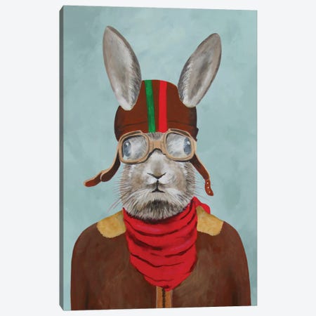Rabbit Aviator I Canvas Print #COC63} by Coco de Paris Canvas Wall Art