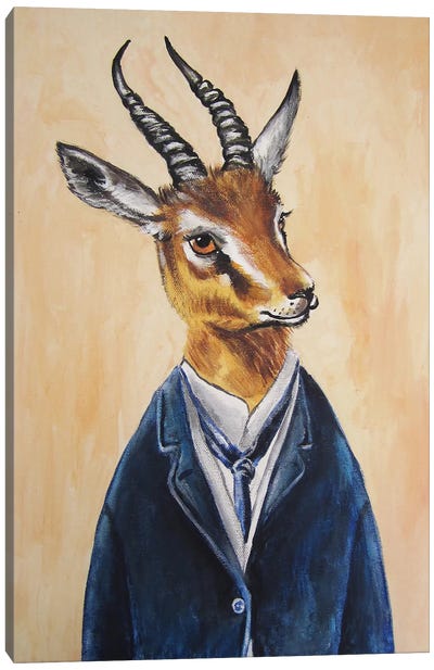Ram Boy Canvas Art Print - Antelope Art