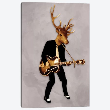 Rockin' Deer Canvas Print #COC68} by Coco de Paris Canvas Art