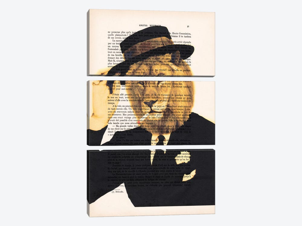 Dapper Lion by Coco de Paris 3-piece Canvas Artwork