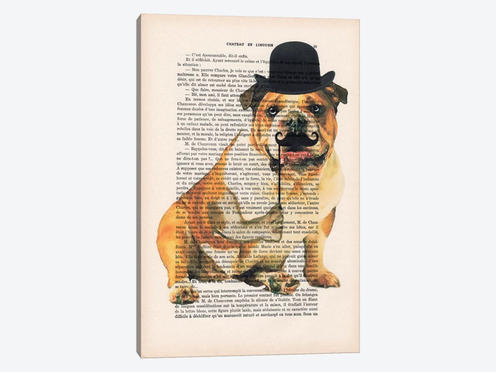 English Bulldog by Coco de Paris 1-piece Canvas Print