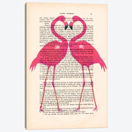 Flamingo Heart Canvas Print #COC97} by Coco de Paris Canvas Artwork
