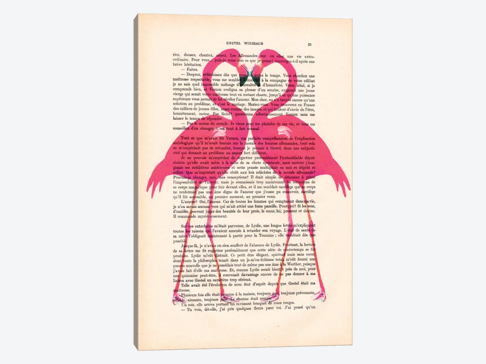 Flamingo Heart by Coco de Paris 1-piece Canvas Art