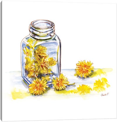 Painting With Dandelions Canvas Art Print - Charlie O'Shields