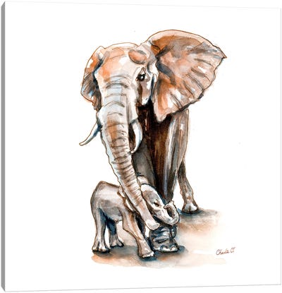 Elephant Appreciation Day Canvas Art Print - Charlie O'Shields