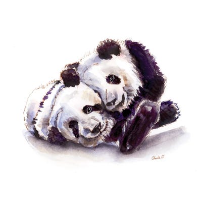 Giant Panda Love by Charlie O'Shields canvas print