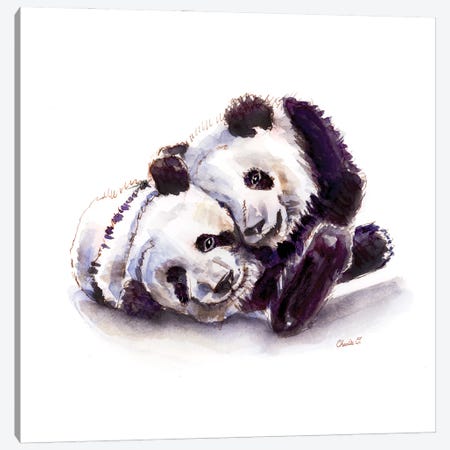 Giant Panda Love Canvas Print #COI30} by Charlie O'Shields Canvas Print