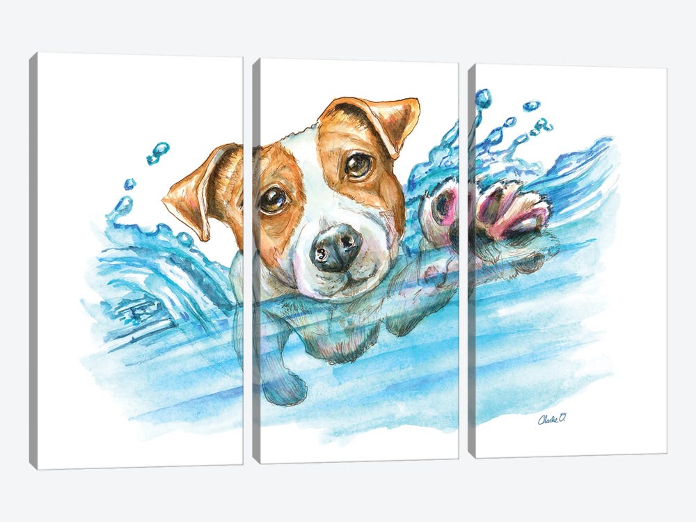 Head Above Water by Charlie O'Shields 3-piece Canvas Print