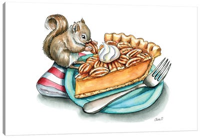 Holiday Desserts Canvas Art Print - Squirrel Art