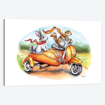A Joyful Ride Canvas Print #COI4} by Charlie O'Shields Canvas Wall Art