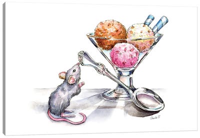 Shiny And Sweet Canvas Art Print - Ice Cream & Popsicles