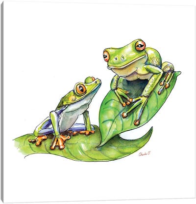 Someone To Look Up To Canvas Art Print - Frog Art