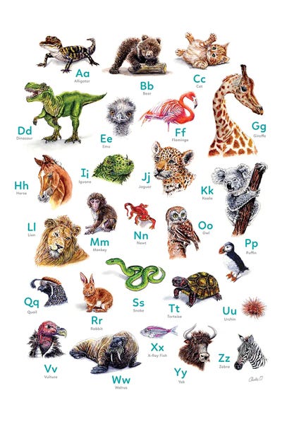 Kids Dinosaur Art: ABC Animals by Charlie O'Shields