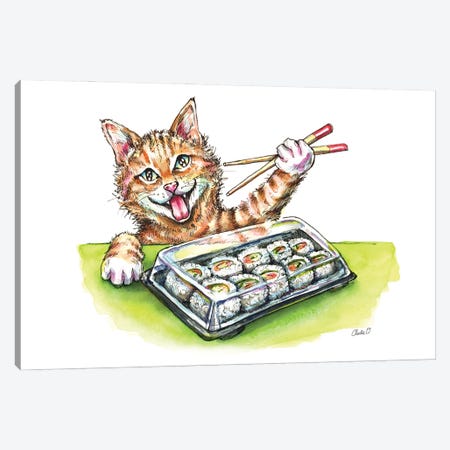 Sushi Cravings Canvas Print #COI71} by Charlie O'Shields Art Print