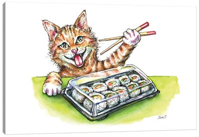 Sushi Cravings Canvas Art Print - Asian Cuisine Art
