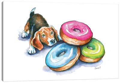Sweet Temptations Canvas Art Print - Beagle Art