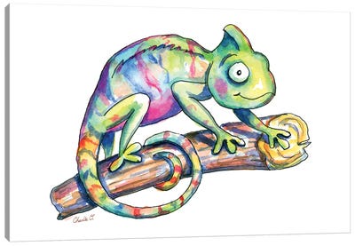 The Beauty Of Change Canvas Art Print - Chameleon Art