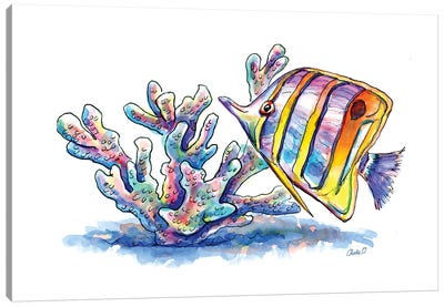 Underwater Dreams Canvas Art Print - Clown Fish Art