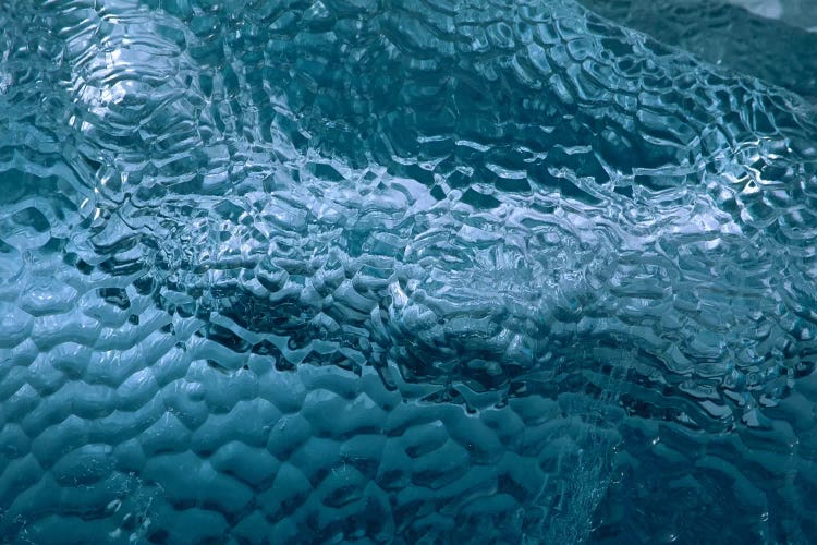 Detail Of Dimpled Ice On Brash Ice Floes, Penguin Island, South Shetland Islands, Antarctica