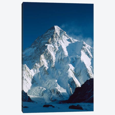 Dawn's Sunlight On K2, Karakoram Mountains, Pakistan Canvas Print #COL23} by Colin Monteath Canvas Print