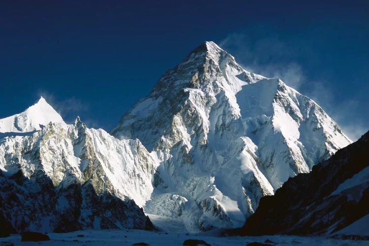 K2 At Dawn Seen From Camp Below Broad Peak, Godwin Austen Glacier, Karakoram Mountains, Pakistan