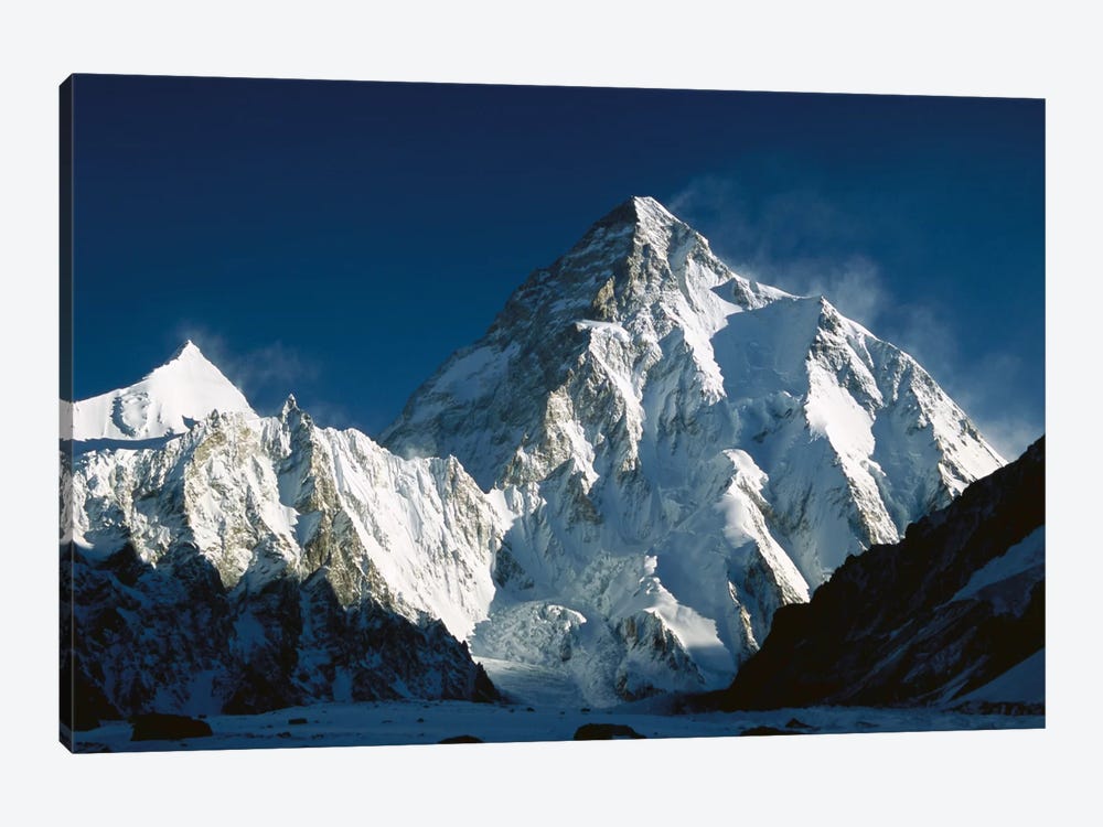 K2 At Dawn Seen From Camp Below Broad Peak, Godwin Austen Glacier, Karakoram Mountains, Pakistan by Colin Monteath 1-piece Canvas Art