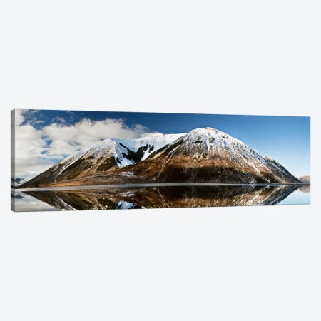 Mountains Reflecting In Lake Pearson In Winter, Castle Hill Basin, Canterbury, New Zealand Canvas Print #COL37} by Colin Monteath Canvas Art Print