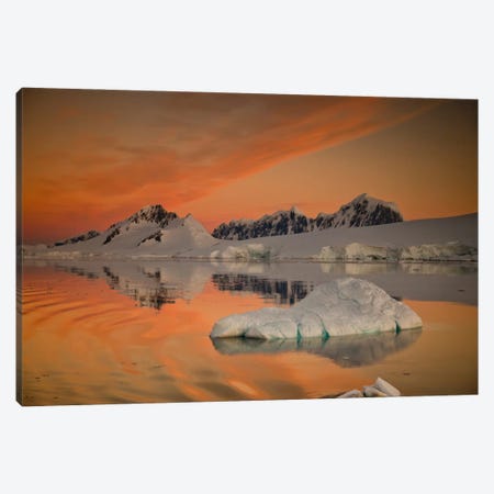 Peaks At Sunset, Wiencke Island, Antarctic Peninsula, Antarctica Canvas Print #COL42} by Colin Monteath Art Print