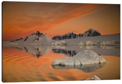 Peaks At Sunset, Wiencke Island, Antarctic Peninsula, Antarctica Canvas Art Print - Colin Monteath