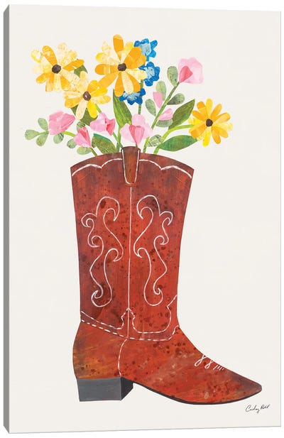 Western Cowgirl Boot V Canvas Art Print - Courtney Prahl