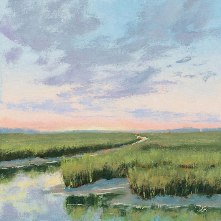 Winding Marsh Creek at Sundown by Carson Overstreet wall art