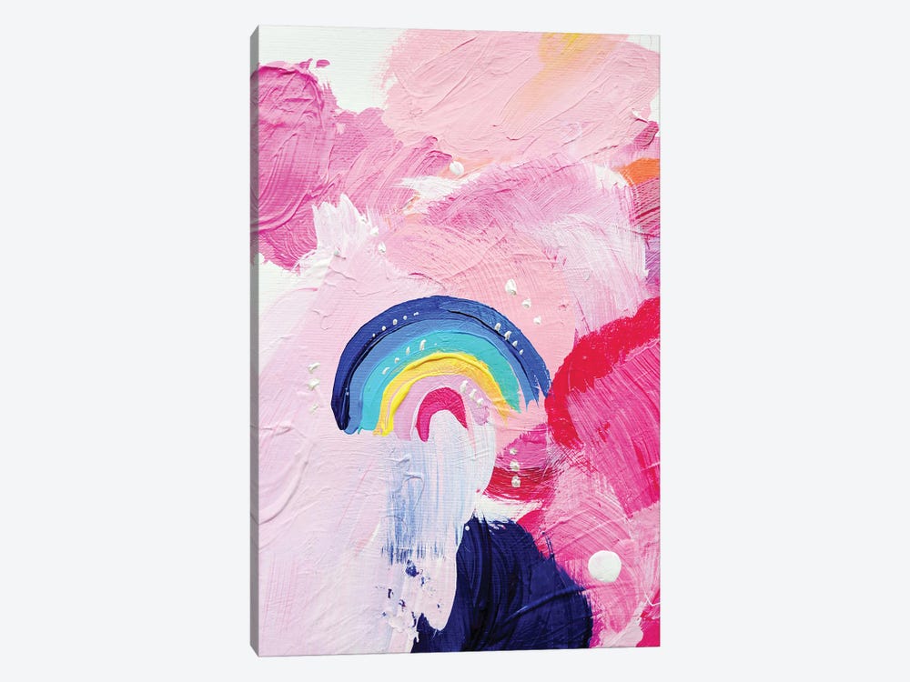 Mini Pink Rainbow by Sarah Coey 1-piece Canvas Print