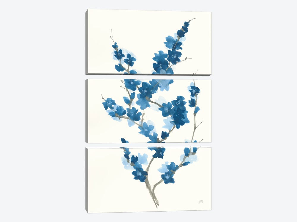 Blue Branch II by Chris Paschke 3-piece Canvas Art