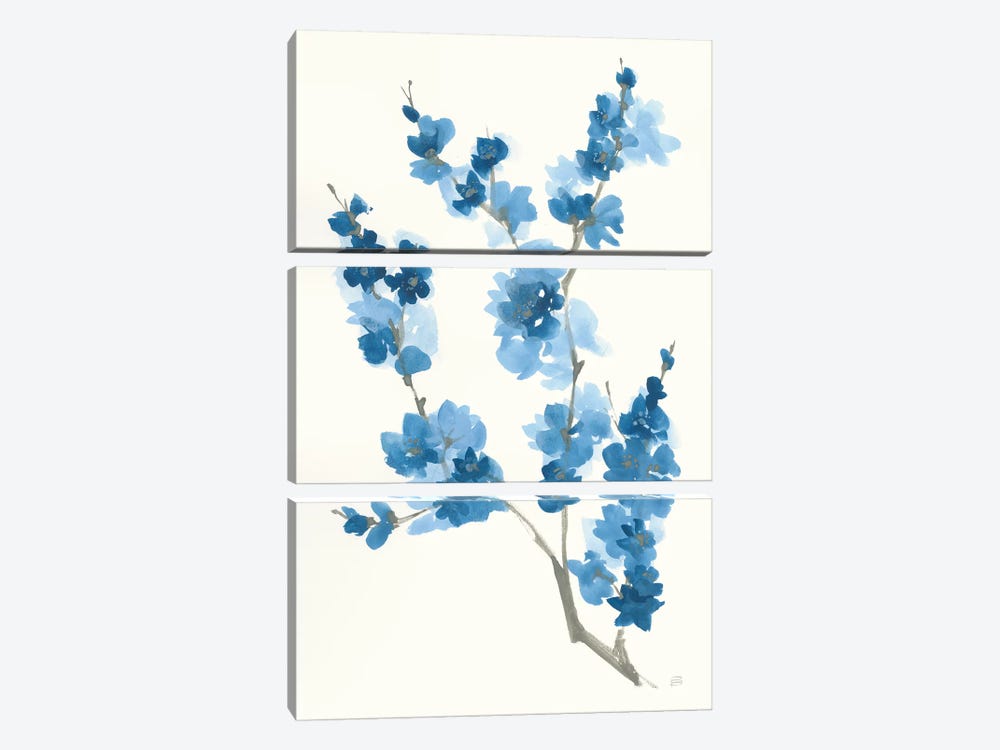 Blue Branch IV by Chris Paschke 3-piece Canvas Art