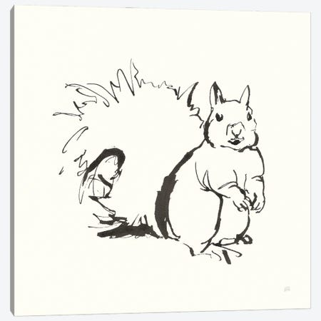 Line Squirrel Canvas Print #CPA171} by Chris Paschke Canvas Artwork