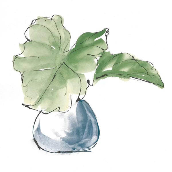 Chris Paschke: Plant Big Leaf I Dark Green by Chris Paschke