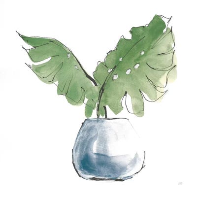 Plant Big Leaf II Dark Green by Chris Paschke canvas print