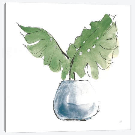 Plant Big Leaf II Dark Green Canvas Print #CPA173} by Chris Paschke Canvas Artwork