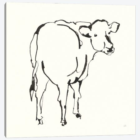 Line Cow Canvas Print #CPA183} by Chris Paschke Canvas Print