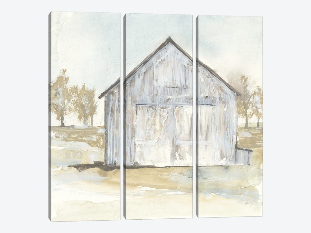 White Barn I by Chris Paschke 3-piece Canvas Wall Art